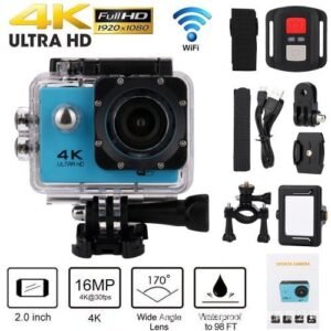 4K WIFI 3D Action Camera 2 LCD Wifi Waterproof Sports Camcorder Go Pro (Blue)