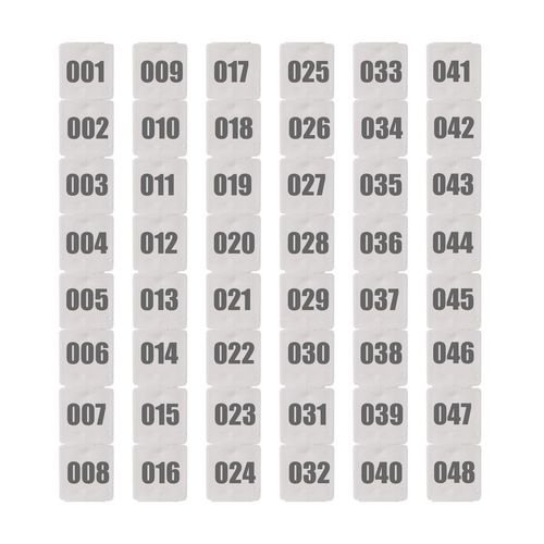 Chick Wings Number Identification Plate For Quail Pigeon Brooding Wing Number /square Chicken Wing Number Plate No.01~50