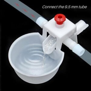 10/20 Sets Automatic Chicken Water Drinker Birds Plastic Pigeon Water Cup Poultry Drinking Chicken Feeder Bird Water 9.5mm