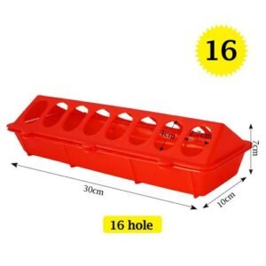 Poultry Double Row Ground Feeder Chicken Bird Pigeon Flip- Anti-Spread Rearing Trough Farm Breeding Feeding Bucket 20/30cm