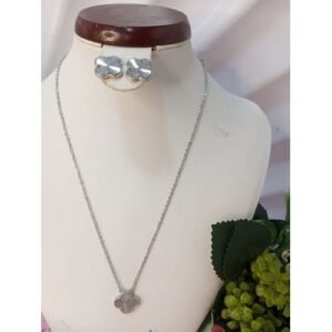 Silver Color Earing With Pendant  MYNNATAPPARELS