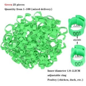 25pcs 100pcs Canary Clip Ring Bird Pigeon Parrot Leg Rings Small Birds Foot Rings Bird Clip Ring Animal Identification Tool