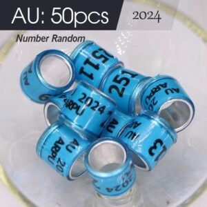 30pcs 2024 2024 Aluminum Plastic Pigeon Foot Ring With Number Letter Bird Leg Sign Rings Fly Race Identification Circle Pilgrims