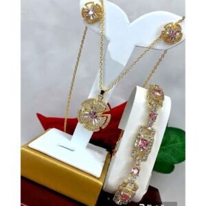 American Crafts Very Gorgeous Non Fading Gold Zirconia Jewelry Set (U.S.A)