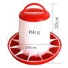 2 Pcs 5kg Lid Chicken Feeding Bucket Farming Tool Pheasant Quality Chickens Ducks And Quail Dove Bird Feeder Hanging Flat