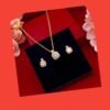 18k Gold Plated Cubic Zirconia Necklace And Earring Jewelry