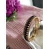 Black With Touch Of Gold Bangle For Ladies
