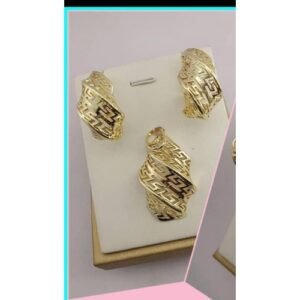 3 In 1  Women Brazilian Gold Plaited Jewelery Set..