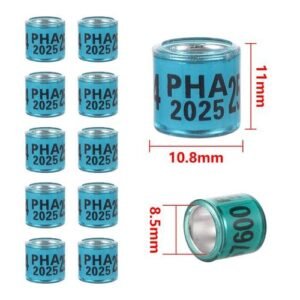 50 Pcs Pha 2025 Pigeon Foot Ring 8mm With Numbers Aluminum Plastic Bird Foot Ring Multicolor Bird Supplies