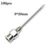 100 Pcs Stainless Steel Poultry Animal Pig Cow Sheep Pigeon Quail Vaccination Needle Stainless Needle