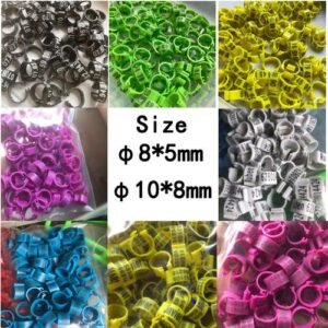 / C8 8mm Bird Dove Pigeon Plastic Leg Rings Custom Plastic Lettering Rings Black/red/blue/green/gold