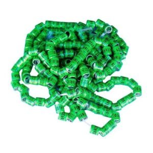 100 Pieces Pigeon Leg Rings Identification Aluminum Dove Foot Bands Numbered 8mm For Chicken Lovebird Bantam Finch Quail Poultry