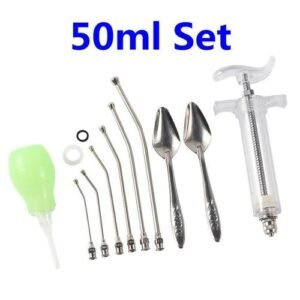 10ml/20ml/50ml Bird Manual Feeding Kit With 6 Pcs Curved Tubes Parrot Pigeon Fledgling Metal Feeding Spoon Rehydrator