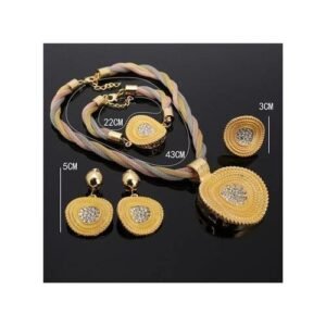Three Tones Ladies Bridal  Jewelries Sets