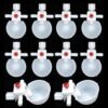 10/20 Pcs Adjustable Poultry Drinker Plastic Bowl Automatic Pigeon Water Cups For Chikens Bird 9.5mm Water Drinking Fountain