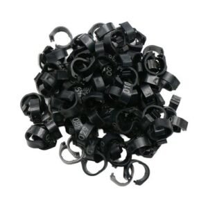100 Pcs Pigeon Leg Ring Poultry Dove Bird Parrot Clip Rings Snap-On Inner Diameter 8mm Foot Ring Pigeons Carry Number 01-100