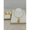 Gold Replica Simple And Unique Necklace And Earrings Jewelry Set