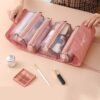 Detachable Cosmetic Bag Portable Large Capacity 4 in 1 Portable Folding Travel Cosmetics Storage Toiletry Bag