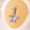 Non-Pierce Zirconia Belly Button Navel Ring (butterfly)