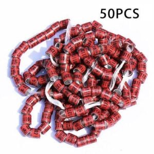 50pcs 2023 Racing Pigeon Leg Rings 8mm Foot Bands Brown50