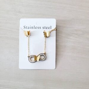 High quality stylish butterfly set of necklace and earring
