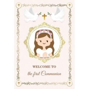 Boy And Girl First Communion Photography Backdrops Pigeon Bible-Vinyl 120x180cm