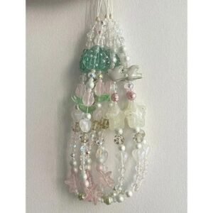 Summer Bling Phone Strap Lanyard Customized Pigeon Bead DIY Key Chain Pendant For 13Mini Books Cute Flower Case