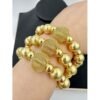 Plated Gold Jewelry African Bracelets Set