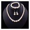Diamond Jewelry Set; Necklace, Earrings, & Bracelet