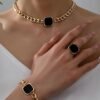 Geometric Rectangular Shaped Pendant Jewelry set