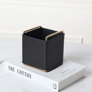 Leather Simple Cosmetics Storage Box Remote Control Key Stationery Phone Sundries Dresser Pen Holder Desktop Storage Box