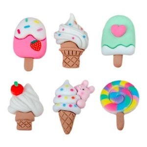 20pcs Mini Ice Cream Decor Accessories Cute Resin DIY Accessories for Handmade Decoration,Mixed Hair NO5123