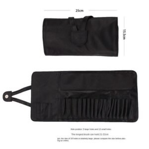 12/18Hole Make-Up Brushe Bag Functional Cosmetics Case Travel Organizer Make Up Brushes Protector Makeup Tools Rolling Pouch