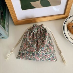 Linen Cotton Bag 14x16cm Muslin Cosmetics Jewelry