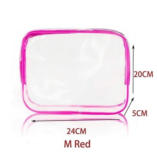 3 Sizes Transparent PVC Material Travel Bag Waterproof Cosmetics Makeup Toiletry Clear Wash Pouch Bag Travel Accessories Unisex