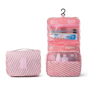 Women Nylon Travel Bag Waterproof Hook Makeup Bag Unisex Neceser Toiletries And Cosmetics Organizer Pouch Bathroom Storage Bags