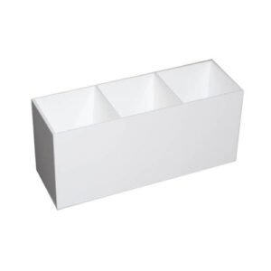3 Slot Cosmetics Brush Storage Case Acrylic Solid Color Makeup Tools Holder Organizer Box White Black Durable Make Up Tool