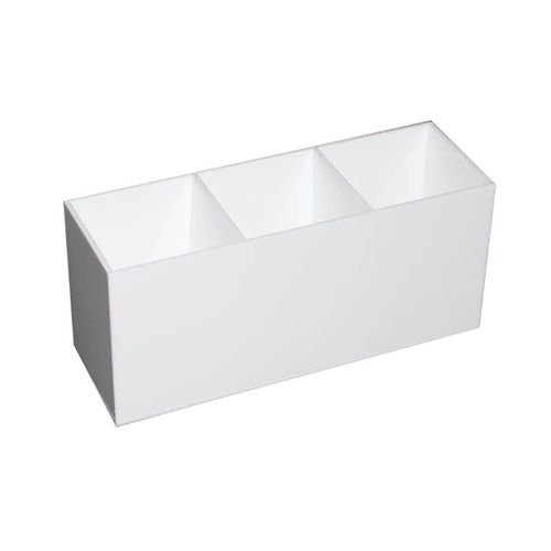 3 Slot Cosmetics Brush Storage Case Acrylic Solid Color Makeup Tools Holder Organizer Box White Black Durable Make Up Tool