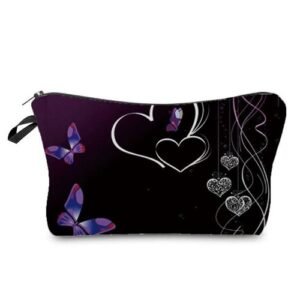 Beautiful Butterfly Printing Girl's Cosmetics Bag Women's Lipstick Storage Coin Purse Makeup Bags With Zipper Organizer Boxes