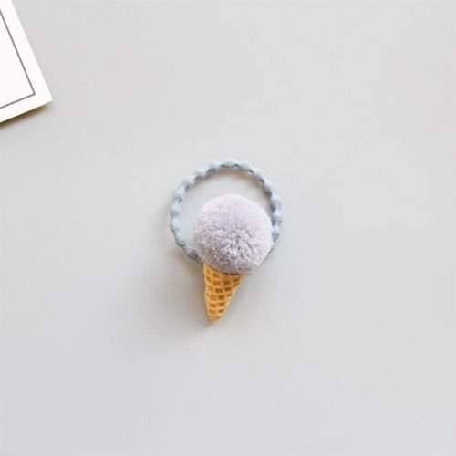 1pc Cute Imitationfluffy Ice Cream Hair Ring Rubber Band