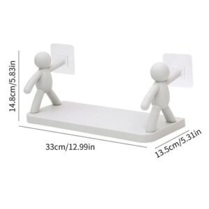 Creative Bathroom Storage Shelves Cute White Doll Villain Shelves Sh S-adhesive Bathroom Cosmetics Storage Racks