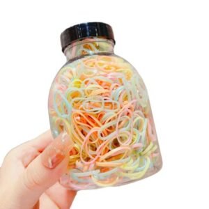 Hair Scrunchies Rainbow Bliss Hair Bands 1000 Pcs Assorted for Girls Cream Color