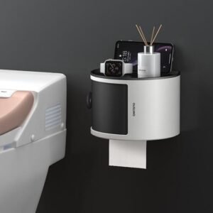 Cosmetics Storage Rack Bathroom Sh Wall Mounted Overlapping Finisher Bathroom Tissue Box Accessories Organization Home Garden