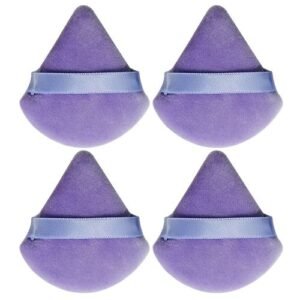 Triangle Velvet Powder Puff Flours Mini Face Makeup Sponge Cosmetics Soft Cotton Face Powder Puff Washable