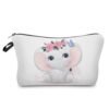 Cute Animal Fox Elephant Printing Makeup Storage Bags Portable Travel Snack Bag Pencil Case For Child  Women's Bag Cosmetics