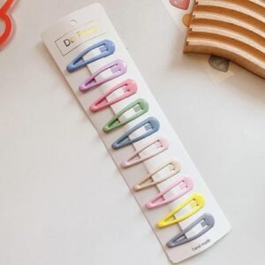 Korean Cream Color Cute BB Hair Clip - 1-Water Drops