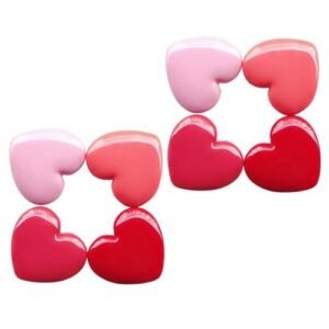 8pcs Empty eup Eyeshadow Box Heart Shaped Container Case DIY Cosmetics Container with Mirror