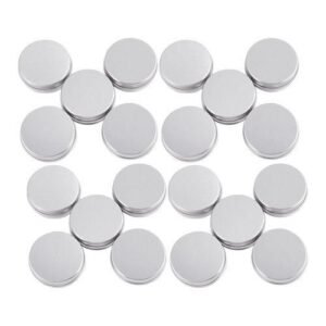 20 x Empty Cosmetics Pot Lip Balm Aluminum Jar Container Screw Cap 15ml