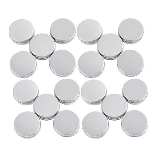 20 x Empty Cosmetics Pot Lip Balm Aluminum Jar Container Screw Cap 15ml