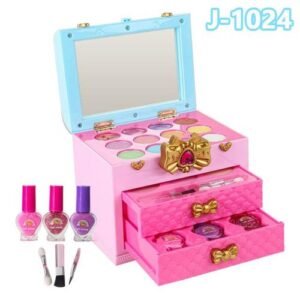 Kids Makeup Cosmetics Playing Box Princess Makeup Girl Toy Play Set Lipstick Eye Shadow Safety Nontoxic Kids Toys for Girls